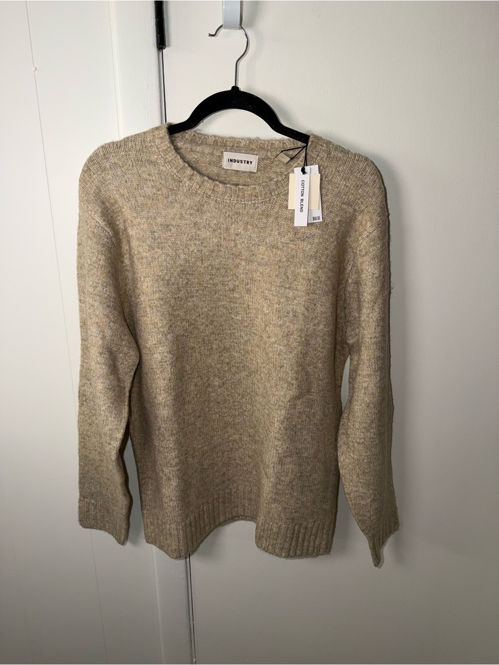 Industry | Cotton Blend Sweater | Beige | Men’s M | NWT